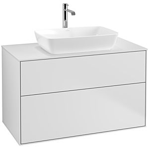 Villeroy und Boch Finion Waschtischunterschrank F76100MT 100x60,3cm, Abdeckplatte white matt, White matt lacquer