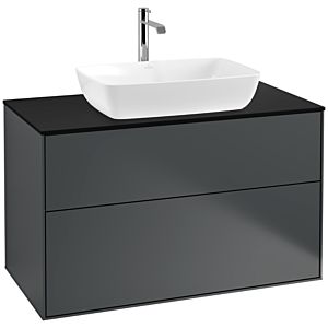 Villeroy et Boch Finion Villeroy et Boch F76200HG 100x60,3cm, plaque de finition noir mat, Midnight Blue Matt Lacquer