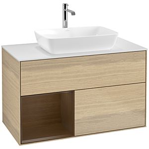 Villeroy and Boch Finion Villeroy and Boch Finion F771GNPC 100cm, cover plate white matt, shelves Walnut Veneer , Oak Veneer