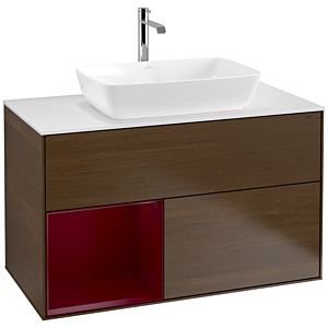 Villeroy and Boch Finion Villeroy and Boch Finion F771HBGN 100cm, cover plate white matt, shelves Peony matt lacquer, Peony veneer