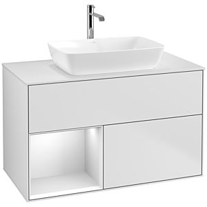 Villeroy and Boch Finion Villeroy and Boch Finion F771MTMT 100cm, cover plate white matt, shelves white matt lacquer, white matt lacquer