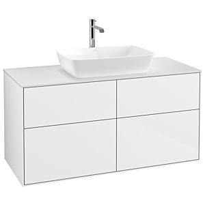 Villeroy und Boch Finion Waschtischunterschrank F79100GF 120x60,3cm, Abdeckplatte white matt, Glossy white lacquer