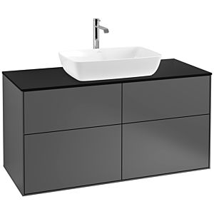 Villeroy et Boch Finion Villeroy et Boch F79200GK 120x60,3cm, plaque de recouvrement noir mat, anthracite mat