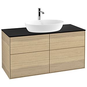 Villeroy und Boch Finion Waschtischunterschrank F79200PC 120x60,3cm, Abdeckplatte black matt, Oak Veneer