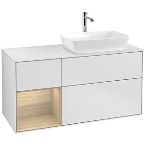 Villeroy and Boch Finion Villeroy and Boch Finion F801PCMT 120cm, cover plate white matt, shelves Oak Veneer , white matt lacquer