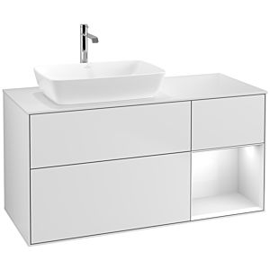 Villeroy and Boch Finion Villeroy and Boch Finion F811GFMT 120cm, cover plate white matt, shelves Glossy white lacquer, white matt lacquer