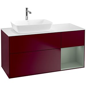 Villeroy and Boch Finion Villeroy and Boch Finion F811GMHB 120cm, cover plate matt white, shelves olive matt lacquer, Peony Matt