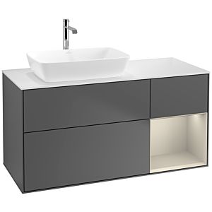 Villeroy and Boch Finion Villeroy and Boch Finion F811HHGK 120cm, white matt top, matt lacquer shelves, matt anthracite