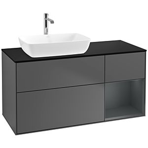 Villeroy and Boch Finion Villeroy and Boch Finion F812HGGK 120cm, cover plate black matt, shelves Midnight matt lacquer, Anthracite matt