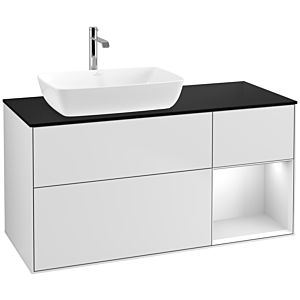 Villeroy and Boch Finion Villeroy and Boch Finion F812MTMT 120cm, cover plate black matt, shelves white matt lacquer, white matt lacquer
