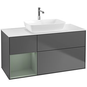 Villeroy and Boch Finion Villeroy and Boch Finion F821GMGK 120cm, white matt top, matt lacquer shelves, matt anthracite