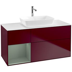 Villeroy and Boch Finion Villeroy and Boch Finion F821GMHB 120cm, cover plate matt white, shelves olive matt lacquer, Peony Matt