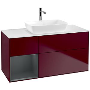 Villeroy and Boch Finion Villeroy and Boch Finion F821HGHB 120cm, cover plate white matt, shelves Midnight matt lacquer, Peony Matt