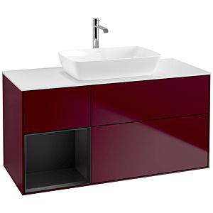 Villeroy and Boch Finion Villeroy and Boch Finion F821PDHB 120cm, cover plate white matt, shelves black matt lacquer, Peony Matt