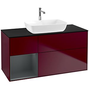 Villeroy and Boch Finion Villeroy and Boch Finion F822HGHB 120cm, cover plate black matt, shelves midnight matt lacquer, Peony Matt