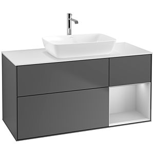 Villeroy and Boch Finion Villeroy and Boch Finion F831GJGK 120cm, cover plate white matt, shelves light gray matt lacquer, anthracite matt