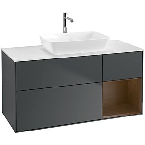 Villeroy and Boch Finion Villeroy and Boch Finion F831GNHG 120cm, cover plate white matt, shelves Walnut Veneer , midnight Blue Matt Lacquer