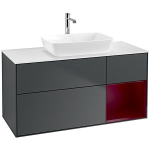 Villeroy and Boch Finion Villeroy and Boch Finion F831HBHG 120cm, cover plate white matt, shelves Peony matt lacquer, midnight Blue Matt Lacquer