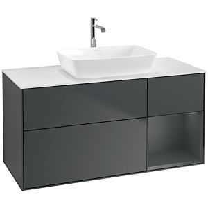 Villeroy and Boch Finion Villeroy and Boch Finion F831HGHG 120cm, cover plate white matt, shelves Midnight matt lacquer, Midnight Blue Matt Lacquer