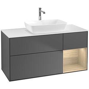 Villeroy and Boch Finion Villeroy and Boch Finion F831PCGK 120cm, cover plate white matt, shelves Oak Veneer , anthracite matt