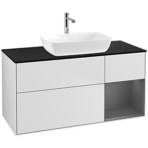 Villeroy and Boch Finion Villeroy and Boch Finion F832GKMT 120cm, cover plate black matt, shelves anthracite matt lacquer, white matt lacquer