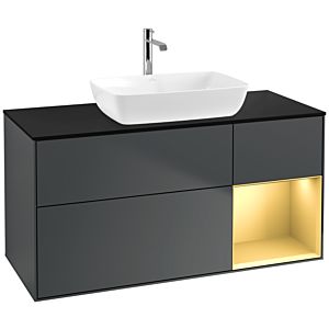 Villeroy and Boch Finion Villeroy and Boch Finion F832HFHG 120cm, cover plate black matt, shelves gold matt lacquer, midnight Blue Matt Lacquer