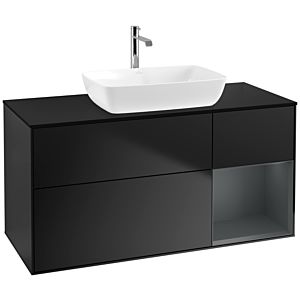 Villeroy and Boch Finion Villeroy and Boch Finion F832HGPD 120cm, cover plate black matt, shelves midnight matt lacquer, black matt lacquer