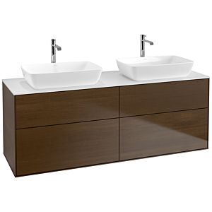 Villeroy et Boch Finion Villeroy et Boch F84100GN 160x60.3cm, plaque de finition blanc mat, placage noyer