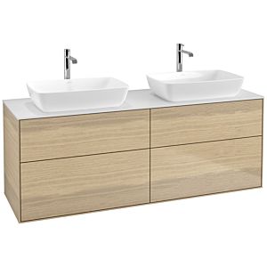 Villeroy et Boch Finion F84100PC 160x60.3cm, plaque de recouvrement blanc mat, Oak Veneer