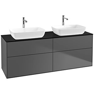 Villeroy et Boch Finion Villeroy et Boch F84200GK 160x60,3cm, plaque de finition noir mat, anthracite mat