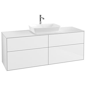 Villeroy und Boch Finion Waschtischunterschrank F85100GF 160x60,3cm, Abdeckplatte white matt, Glossy white lacquer