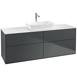 Villeroy und Boch Finion Waschtischunterschrank F85100HG 160x60,3cm, Abdeckplatte white matt, Midnight Blue Matt Lacquer