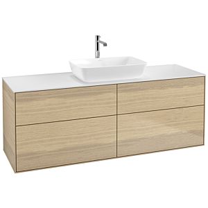 Villeroy et Boch Finion F85100PC 160x60.3cm, plaque de recouvrement blanc mat, Oak Veneer