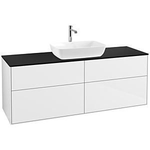 Villeroy und Boch Finion Waschtischunterschrank F85200GF 160x60,3cm, Abdeckplatte black matt, Glossy white lacquer