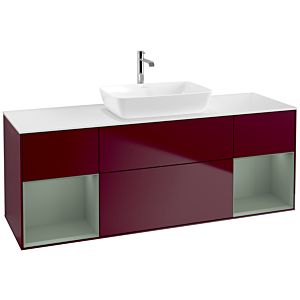 Villeroy and Boch Finion Villeroy and Boch Finion F861GMHB 160cm, cover plate matt white, shelves olive matt lacquer, Peony Matt