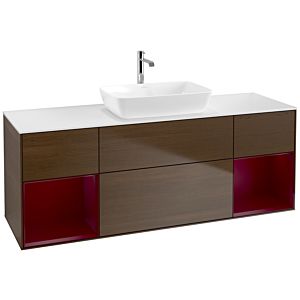 Villeroy and Boch Finion Villeroy and Boch Finion F861HBGN 160cm, cover plate matt white, shelves Peony matt lacquer, Peony veneer