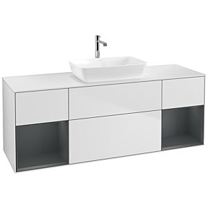 Villeroy and Boch Finion Villeroy and Boch Finion F861HGMT 160cm, cover plate white matt, shelves Midnight matt lacquer, white matt lacquer
