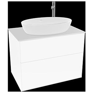 Villeroy und Boch Finion Waschtischunterschrank F87100MT 80x60,3cm, Abdeckplatte white matt, White matt lacquer