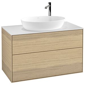 Villeroy und Boch Finion Waschtischunterschrank F88100PC 100x60,3cm, Abdeckplatte white matt, Oak Veneer