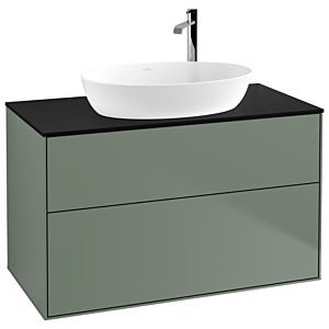Villeroy and Boch Finion Villeroy and Boch Finion F88200GM 100x60.3cm, cover plate black matt, Olive Matt Lacquer
