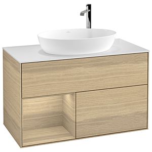 Villeroy and Boch Finion Villeroy and Boch Finion F891PCPC 100cm, cover plate white matt, shelves Oak Veneer , Oak Veneer