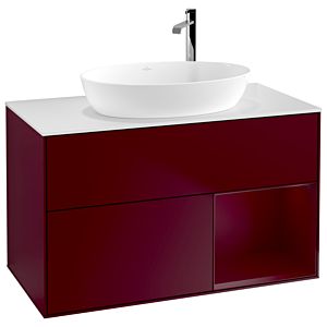 Villeroy and Boch Finion Villeroy and Boch Finion F901HBHB 100cm, cover plate white matt, shelves Peony matt lacquer, Peony Matt