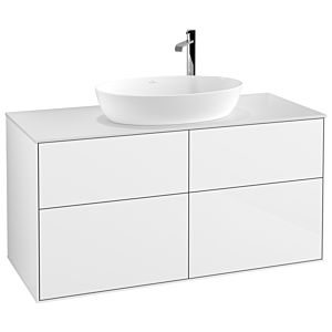 Villeroy und Boch Finion Waschtischunterschrank F91100GF 120x60,3cm, Abdeckplatte white matt, Glossy white lacquer