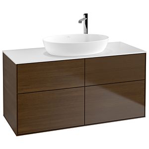 Villeroy und Boch Finion Waschtischunterschrank F91100GN 120x60,3cm, Abdeckplatte white matt, Walnut veneer