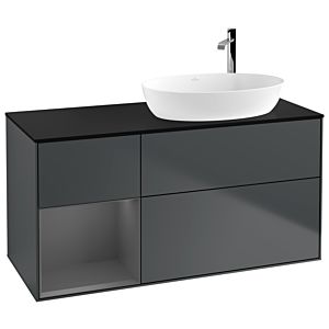 Villeroy and Boch Finion Villeroy and Boch Finion F922GKHG 120cm, cover plate black matt, shelves anthracite matt lacquer, midnight Blue Matt Lacquer