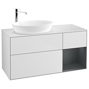 Villeroy and Boch Finion Villeroy and Boch Finion F931HGMT 120cm, cover plate white matt, shelves midnight matt lacquer, white matt lacquer