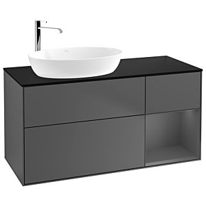 Villeroy and Boch Finion Villeroy and Boch Finion F932GKGK 120cm, cover plate black matt, shelves anthracite matt lacquer, anthracite matt