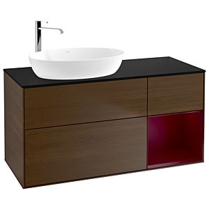 Villeroy and Boch Finion Villeroy and Boch Finion F932HBGN 120cm, cover plate black matt, shelves Peony matt lacquer, Peony veneer