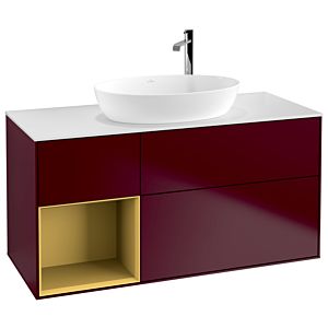 Villeroy and Boch Finion Villeroy and Boch Finion F941HFHB 120cm, cover plate white matt, shelves gold matt lacquer, Peony Matt