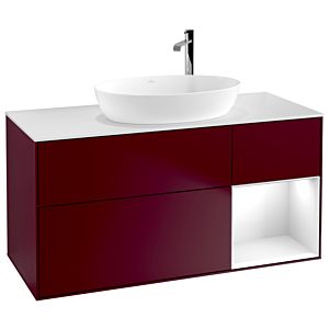 Villeroy and Boch Finion Villeroy and Boch Finion F951GFHB 120cm, cover plate white matt, shelves Glossy white lacquer, Peony Matt